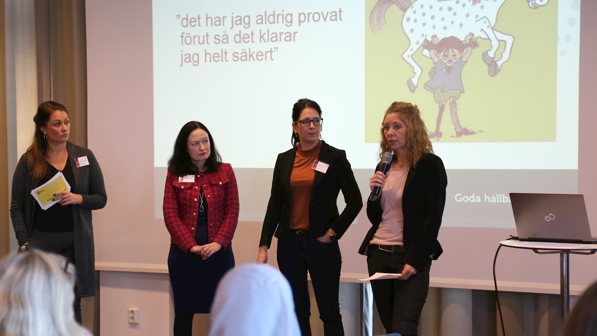 Representanter från verksamheter i Eskilstuna berättade om goda exempel på samverkan.