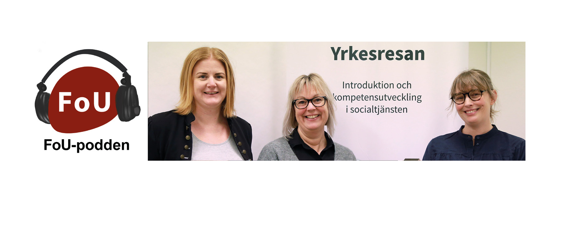 Tre av deltagarna i poddavsnittet; Emma, Therese och Elin