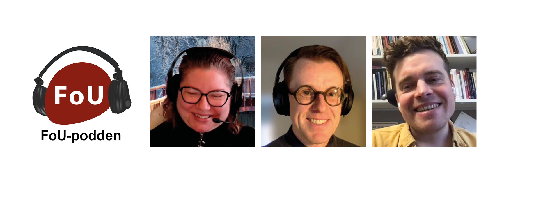Bild på deltagarna i avsnitt 80 av FoU-podden