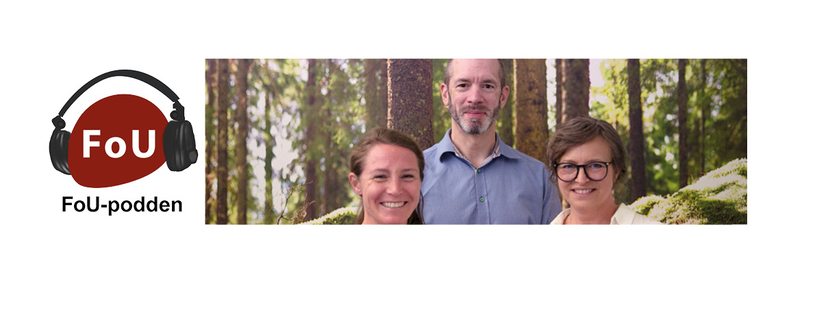 Bild på poddloggan och deltagarna i podden