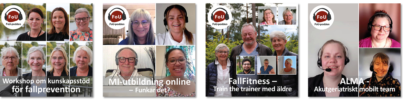 Bild på poddloggan och deltagarna i podden