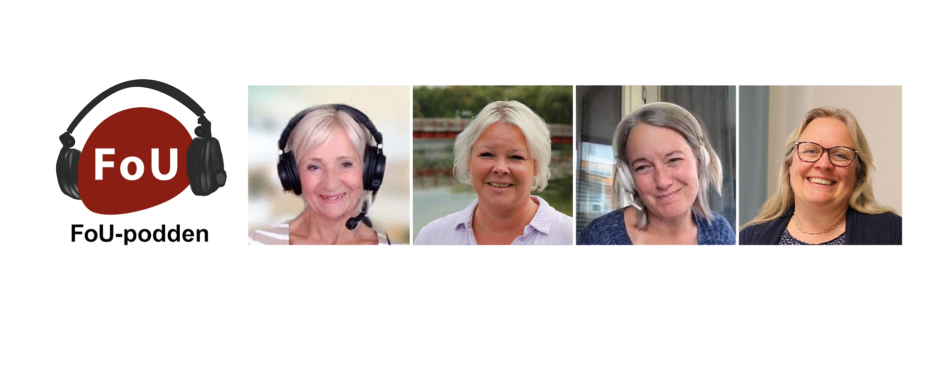 Bild på poddloggan och deltagarna i podden