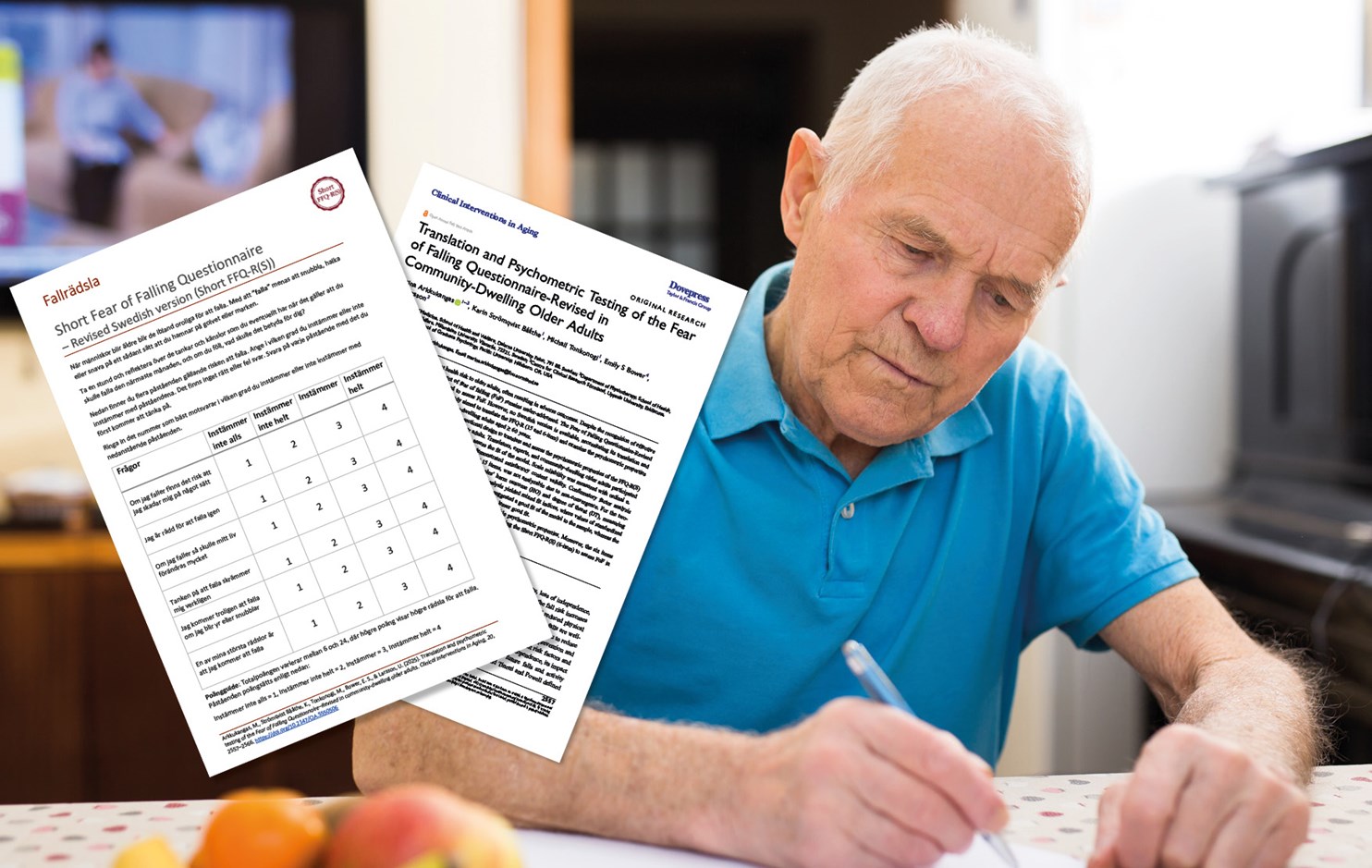 Äldre man, formulär och artikel